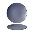 Piatto Piano Coupe Grey/Black in Melamina - MEDRI Linea MELAMINA BICOLOR - Codice YML-104 - Diametro 25,5 cm - Imballo confezione da n. 9 Unità