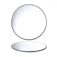 Piatto Piano Coupe White/Black in Melamina - MEDRI Linea MELAMINA BICOLOR - Codice YML-104 - Diametro 25,5 cm - Imballo confezione da n. 9 Unità