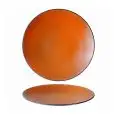 Piatto Piano Coupe Brown/Black in Melamina - MEDRI Linea MELAMINA BICOLOR - Codice YML-104 - Diametro 25,5 cm - Imballo confezione da n. 9 Unità