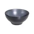 Coppa Bombata Grey/Black in Melamina - MEDRI Linea MELAMINA BICOLOR - Codice YML-B652 - Diametro 165 cm - Altezza  8 - Imballo confezione da n. 12 Unità