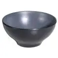 Coppa Bombata Grey/Black in Melamina - MEDRI Linea MELAMINA BICOLOR - Codice YML-853 - Diametro 21 cm - Altezza 10 - Imballo confezione da n. 12 Unità