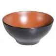 Coppa Bombata Brown/Black in Melamina - MEDRI Linea MELAMINA BICOLOR - Codice YML-853 - Diametro 21 cm - Altezza 10 - Imballo confezione da n. 12 Unità