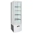 ESPOSITORE REFRIGERATO VERTICALE - VETRO SU 4 LATI - Mod. G-LSC280 - VENTILATO - CAPACITA' Lt 280 - TEMPERATURA +2°/+8°C - Dim. cm L 51,5 x P 48,5 x h 203,5 - Norma CE