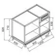 BANCO CASSA - SEMILAVORATO DA PANNELLARE - MOD. BBC1250231 - DIM. Cm L 125 x P 65 x h 92 - NORMA CE