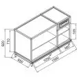 BANCO CASSA - SEMILAVORATO DA PANNELLARE - MOD. BBC1500231 - DIM. Cm L 150 x P 65 x h 92 - NORMA CE