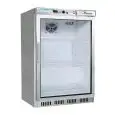 ARMADIO FRIGORIFERO IN ACCIAIO INOX AISI 430 E ABS - STATICO - ECO - Mod. G-ER200GSS - N. 1 PORTA VETRO - CAPACITA' LT 130 - TEMPERATURA +2º/+8ºC - Dim. cm L 60 x P 58,5 x h 85,5 - Norma CE