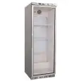 ARMADIO FRIGORIFERO IN ACCIAIO INOX AISI 430 E ABS - STATICO - ECO - Mod. G-ER400GSS - N. 1 PORTA VETRO - CAPACITA' LT 350 - TEMPERATURA +2º/+8ºC - Dim. cm L 60 x P 58,5 x h 185,5 - Norma CE