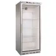 ARMADIO FRIGORIFERO IN ACCIAIO INOX AISI 430 E ABS - STATICO - ECO - Mod. G-ER600GSS - N. 1 PORTA VETRO - CAPACITA' LT 570 - TEMPERATURA +2º/+8ºC - Dim. cm L 77,7 x P 69,5 x h 189,5 - Norma CE