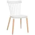 Sedia - colore bianco - Gambe in legno di faggio, scocca in polipropilene - Modello 1322-Z87W--01