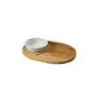 Vassoio Ovale Con Ciotola  in Bamboo - MEDRI - Codice MB3055 - Dimensioni cm 29x20 - Imballo confezione da n. 1 Unità