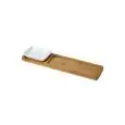 Vassoio Rettangolare Con Ciotola  in Bamboo - MEDRI - Codice MB3057 - Dimensioni cm 36x8 - Imballo confezione da n. 1 Unità
