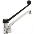 RUBINETTO PER LAVELLO Mod. RMMAD40 - Monoforo e monocomando - Attacco doccia - Leva lunga - Foro di fissaggio: min/max ø 32/34 mm