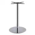 BASAMENTO TIFFANY - MOD. 5170BT - BASE TONDA ø cm 45 CON ZAVORRA - PIEDINI DI GOMMA - COLONNA TONDA IN ACCIAIO INOX LUCIDO O SATINATO ø mm 76 - STAFFE DI FISSAGGIO AL PIANO IN FUSIONE DI GHISA - TOP MAX ø cm 90 O cm 65x65 - PER USO INTERNO - DIM. cm ø 45 