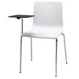 SEDIA ALICE CHAIR - MOD. 2678 - CON TAVOLETTA SCRITTOIO ANTIPANICO CON MOVIMENTO A RIBALTA - STRUTTURA IN ACCIAIO TUBOLARE ø mm 16 CROMATO - SCOCCA IN TECNOPOLIMERO - PER USO INTERNO - IMPILABILE - DIM. cm L 55 x P 52 x H 82 - NORMA CE