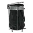Portasacco inox apertura a pedale - Dimensioni cm ø 45 x 85h