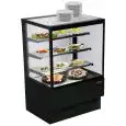 VETRINA REFRIGERATA PER PASTICCERIA - MOD. EVOK_VT - REFRIGERAZIONE VENTILATA - TEMPERATURA °C +2/+4 - PORTE SCORREVOLI POSTERIORI IN VETROCAMERA TEMPRATA - VETROCAMERE PANORAMICHE SU 5 LATI - N. 3 MENSOLE IN VETRO CON ILLUMINAZIONE - SBRINAMENTO AUTOMATI