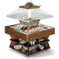 ISOLA ESPOSITIVA REFRIGERATA PER PESCE - MOD. LAGOFISH - STRUTTURA IN LEGNO - Temp. °C -1/0 - REFRIGERAZIONE STATICA - Gas refrigerante R290 - SBRINAMENTO AUTOMATICO - ALIMENTAZIONE MONOFASE V 230/1/50 Hz