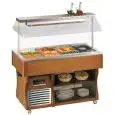ISOLA BUFFET ESPOSITIVA CALDA - MOD. ISLANDDRY - STRUTTURA IN LEGNO - VASCA IN ACCIAIO INOX - Temp. °C +30/+70