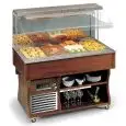 ESPOSITORE BUFFET A MURO CALDO - MOD. WALLDRY - STRUTTURA IN LEGNO - VASCA IN ACCIAIO INOX - Temp. °C +30/+70