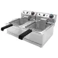 Friggitrice elettrica professionale da banco Allforfood FB6+6