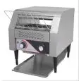 TOSTIERA A NASTRO - Mod. CV 2 - Produzione oraria: n. toast 300 ÷ 350 - Velocità regolabile - Potenza kW 1,9 - Alimentazione monofase - Dimensioni cm L 36,5 x P 43 x 43h - Norma CE