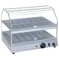 VETRINA CALDA - Mod. DH 395 - Basamento in acciaio inox - N. 2 piani - Riscalda e umidifica - Potenza kW 0,25 - Alimentazione monofase - Dimensioni cm L 50 x P 37 x 41,2h - Norma CE