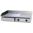 Fry Top elettrico professionale da banco piastra 2/3 liscia 1/3 rigata cromata Allforfood GHN 75RL