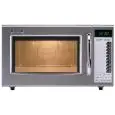 FORNO A MICROONDE inox con comandi digitali - Mod. R21AT - Piatto fisso in ceramica - Funzione scongelamento rapido - Capacità camera di cottura lt. 28 - Potenza resa W 1000 - Alimentazione 230V monofase - Norma CE