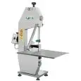 SEGAOSSI A NASTRO mod. SM155V completo di base - VERNICIATO - MONOFASE  - Potenza hp 1 - 750W   230V  monofase  - Sviluppo lama mm 1550 - Altezza utile di taglio  mm 150 x 170 di larghezza - Norma CE