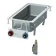 BAGNOMARIA ELETTRICO DA INCASSO - MOD. BMD/84EM - N. 1 vasca per 1 GN 1/1 + 1 GN 1/3 - Alimentazione monofase 230V - Potenza kW 2,85 - Dimensioni: cm L 40 x P 80 x H 30 - Norma CE