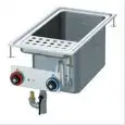 CUOCIPASTA ELETTRICO DA INCASSO - MOD. CPD/84ET - N. 1 vasca LT. 40 - Alimentazione trifase 400V/3N - Potenza kW 13,5 - Dimensioni: cm. L 40 x P 80 x H 51 - Norma CE