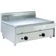 CUOCIPIADINA A GAS DA BANCO - MOD. PIADATOP800C - PIASTRA CROMATA - 2 ZONE COTTURA - CON TERMOSTATO - POTENZA kW 14 - DIMENSIONI cm L 80 x P 70 x 50 h