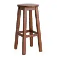 SGABELLO PUB - MOD. SG 081 - STRUTTURA E SEDUTA IN LEGNO DI FAGGIO TINTO - PER USO INTERNO - DIM. Cm L 35 x P 35 x H 77 - NORMA CE