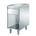 Tavoli cassettiera inox - 1 cassetto - con piano top cm 4