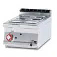 BAGNOMARIA TOP A GAS - MOD. BMT/74G - N. 1 vasca x  GN 1/1  H15 - Dimensioni: cm L 40 x P 70,5 x H 28 - Norma CE