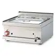 BAGNOMARIA TOP A GAS - MOD. BMT/66G - N. 1 vasca x  GN 1/1 + GN 1/4  H15 - Dimensioni: cm L 60 x P 60 x H 28 - Norma CE