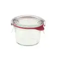 Vaso Con Coperchio  - WECK - Codice 080 - Capacità 8 cl  - Diametro 7 cm - Altezza cm 5 - Imballo confezione da n. 12 Unità