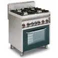 Cucina a gas 4 fuochi con forno elettrico con grill Allforfood CF4/8GEMS linea ELLE