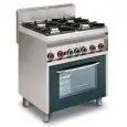 Cucina a gas 4 fuochi con forno elettrico multifunzione Allforfood CF4/8GEM linea ELLE