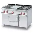 Cucina a gas tuttapiastra + 4 fuochi Allforfood TP4/712GP linea ELLE