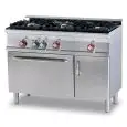 Cucina a gas 3 fuochi con forno a gas con grill Allforfood CF3/612GV linea ELLE