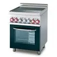 Cucina elettrica 4 piastre in vetroceramica con forno elettrico multifunzione Allforfood CFMC4/66ET linea ELLE