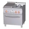 Cucina a gas tuttapiastra + 2 fuochi con forno elettrico Allforfood TPF2/78GPE linea ELLE