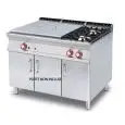 Cucina a gas tuttapiastra + 2 fuochi Allforfood TP2/912G linea ELLE