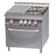 Cucina a gas tuttapiastra + 2 fuochi con forno elettrico Allforfood TPF2/98GE linea ELLE