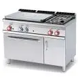 Cucina a gas tuttapiastra + 2 fuochi con forno a gas Allforfood TPF2/712GPV linea ELLE