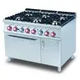 Cucina a gas 6 fuochi con forno elettrico Allforfood CF6/912GEV linea ELLE