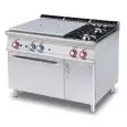 Cucina a gas tuttapiastra + 2 fuochi con forno elettrico Allforfood TPF2/912GEV linea ELLE