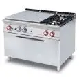 Cucina a gas tuttapiastra + 2 fuochi con forno elettrico Allforfood TPF2/912GE linea ELLE