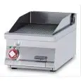 Fry Top elettrico professionale da banco piastra rigata cromata superchrome Allforfood FTRT/74ETS linea ELLE